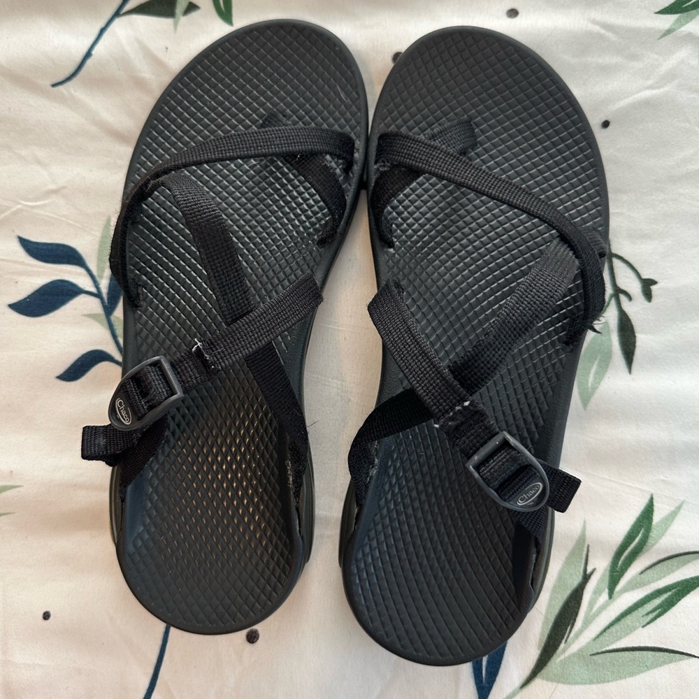 Chaco Zong Ecotread Backless Slip-on Black Sandal Size US 8